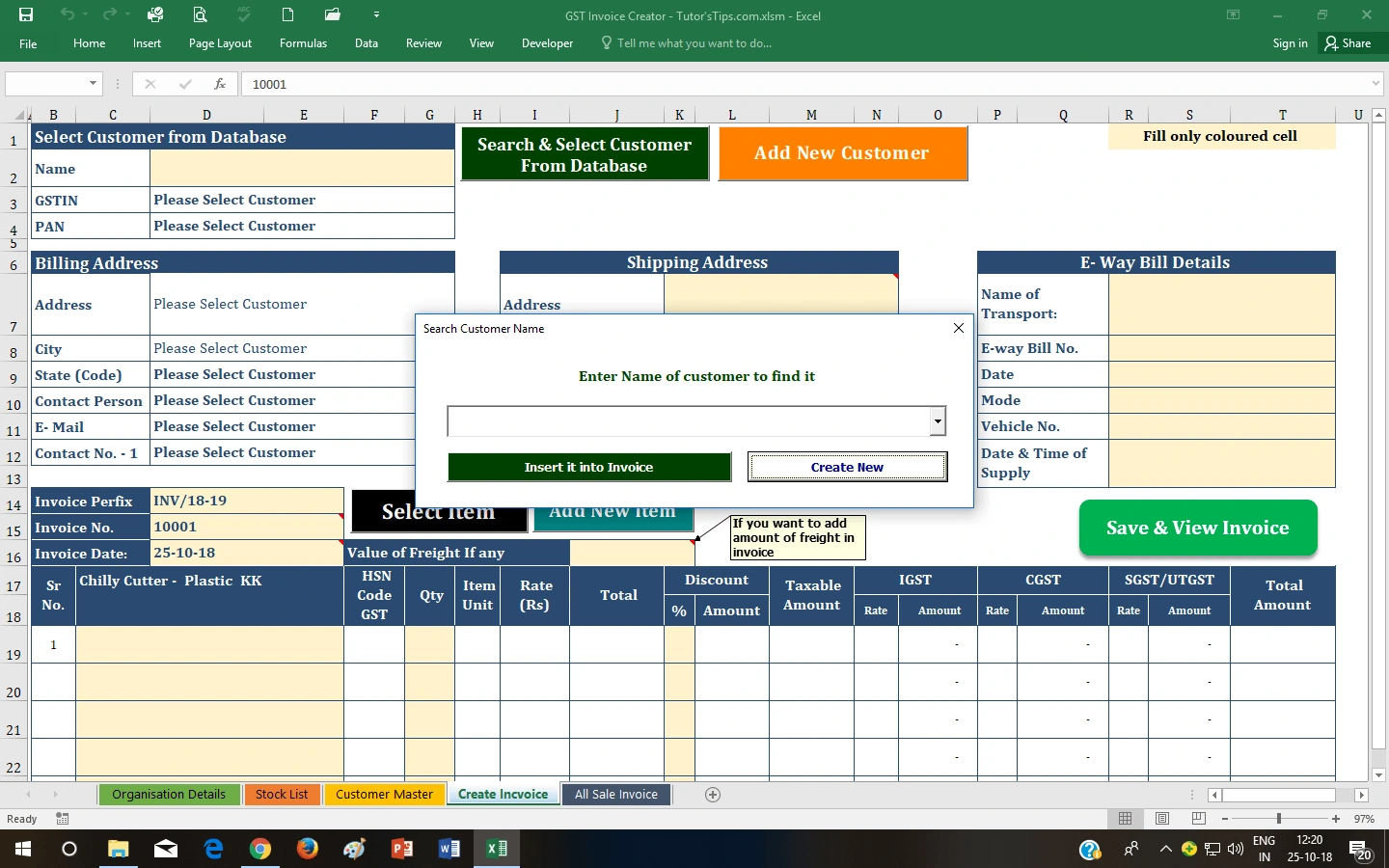 GST Invoice Format 3.1 - Unprotected Dynamic Excel sheet - Image 3