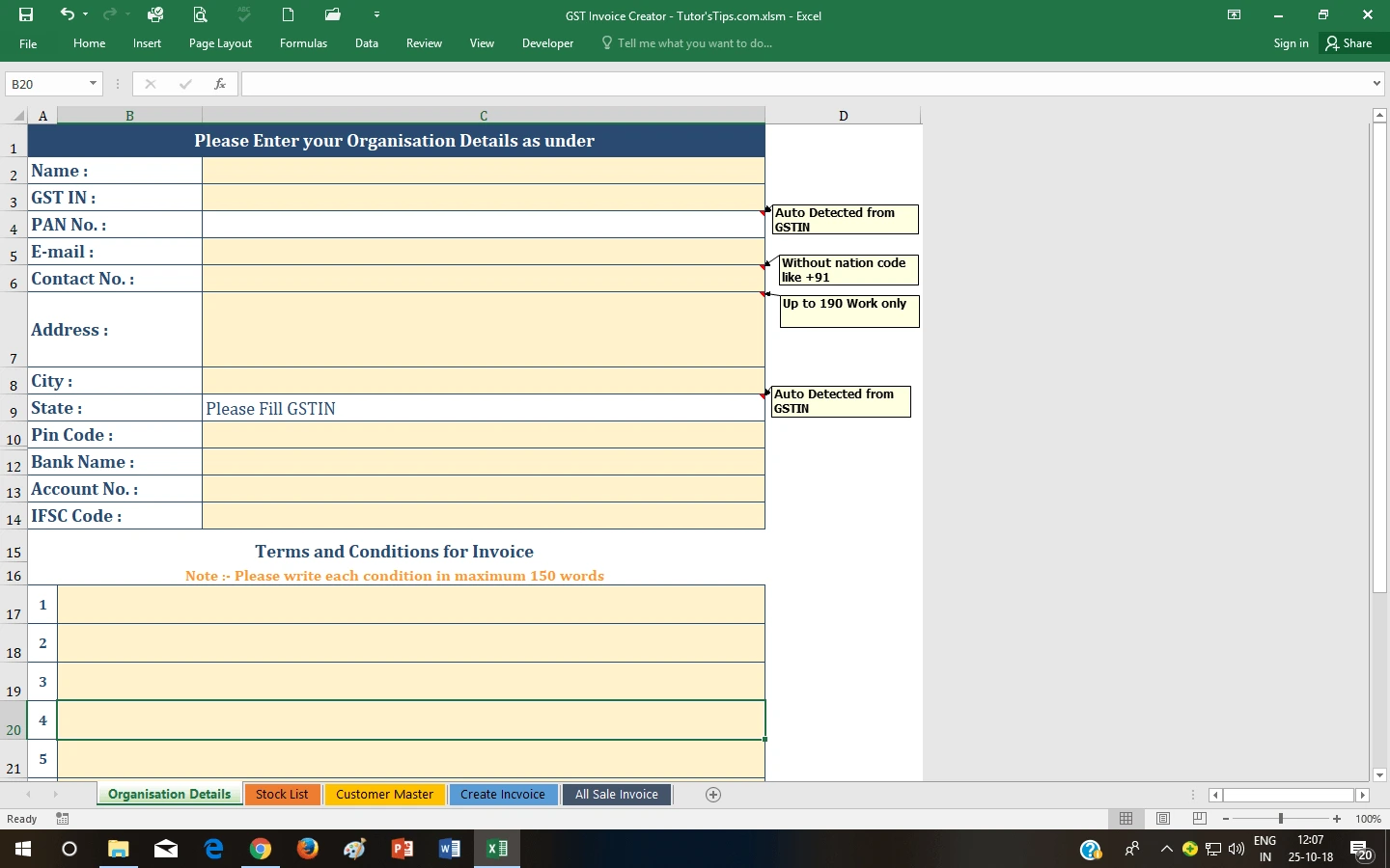 GST Invoice Format 3.1 - Unprotected Dynamic Excel sheet - Image 7