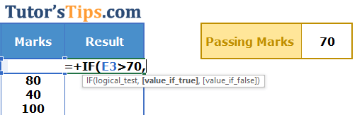 IF Function in Excel - Free Explanation with example Example of If Function - Solution Step no. 2