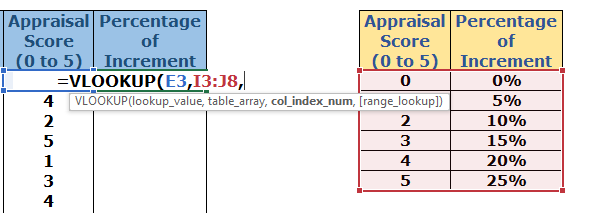 Example of VLOOKUP Formula - Solution Step no. 3