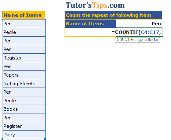 COUNTIF Excel Function - Download 2 Practice Sheets Excel-COUNTIF-Function-Solution-2-min
