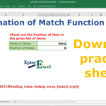 Excel Match Function- Download 2 practice Sheet-min