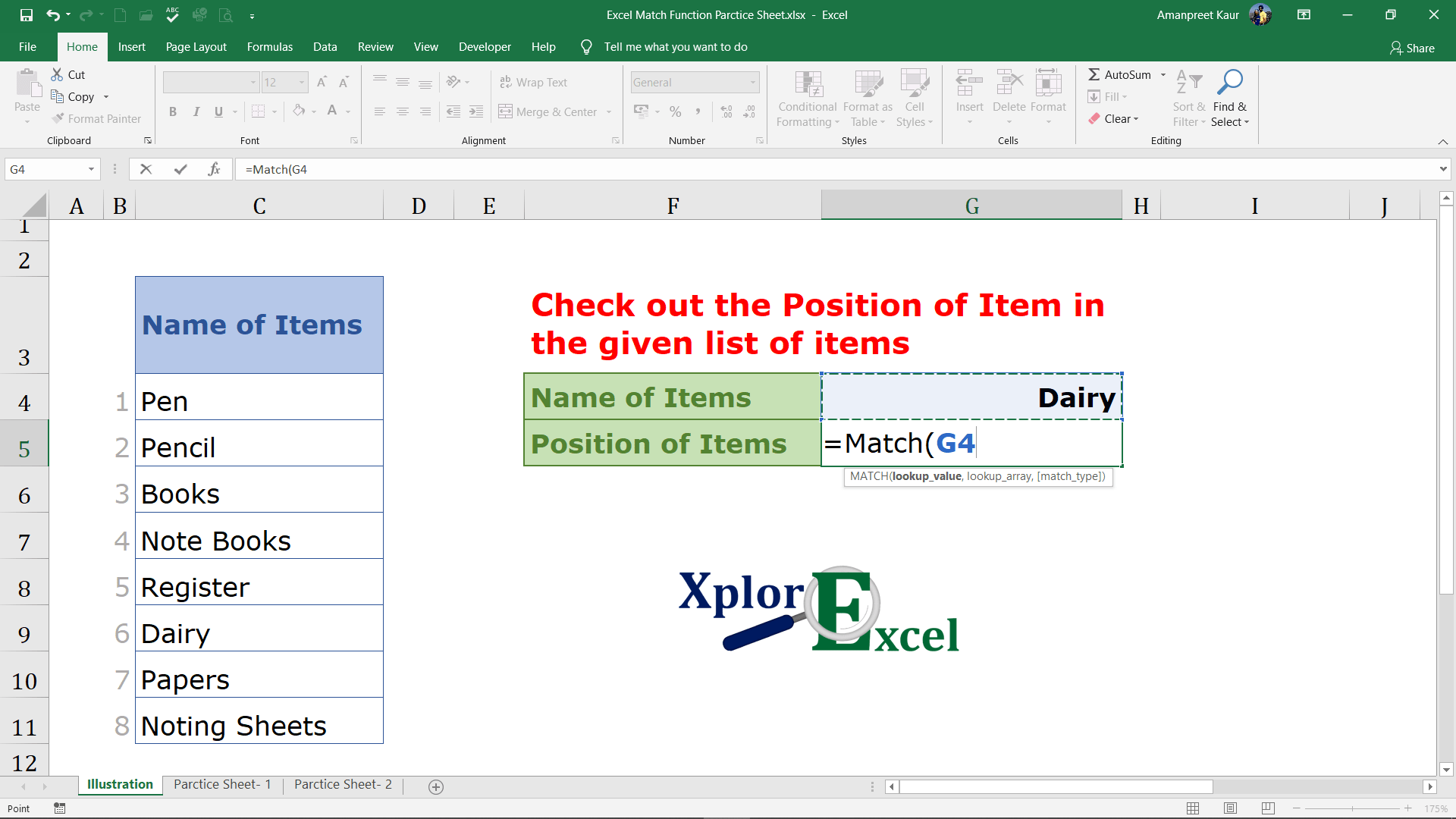 Explanation of Match Function in Excel (3)