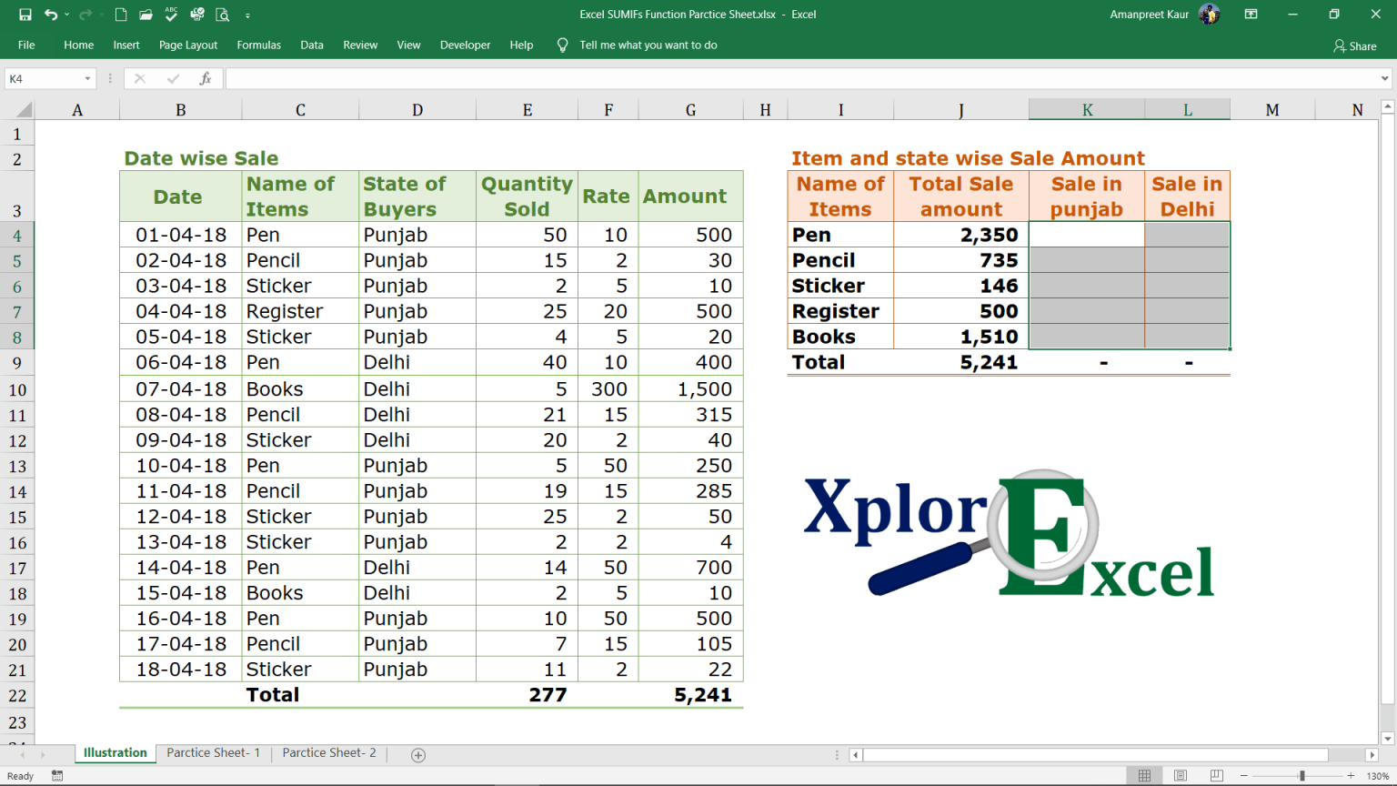 Excel SUMIFS Function - Download 2 Practice Sheet For Free