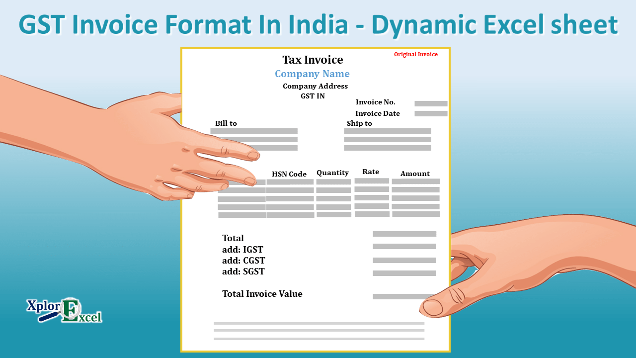 GST Invoice Format 3.0 - Free Dynamic Excel sheet