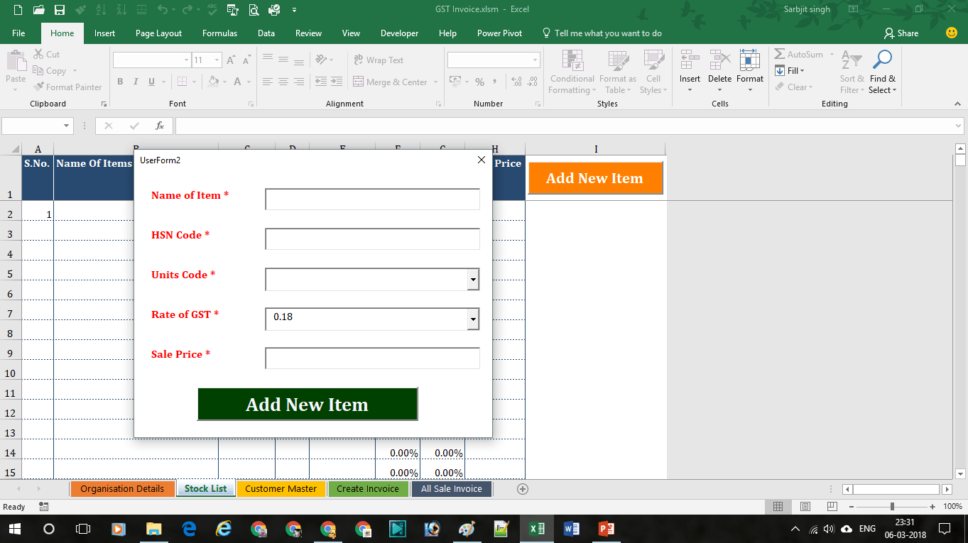 GST Invoice Format 3.1 - Free Dynamic Excel sheet GST Invoice format