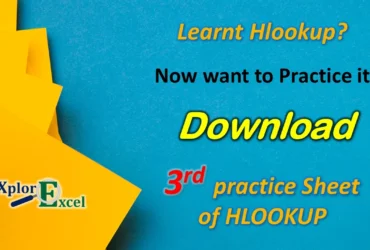 Download Practice Sheet For HLOOKUP - Sheet No. 3
