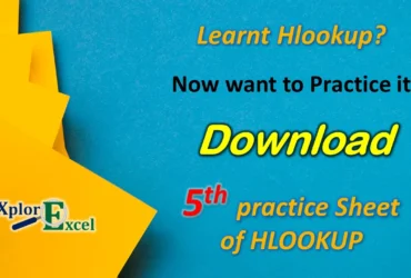 Download Practice Sheet For HLOOKUP Sheet No. 5