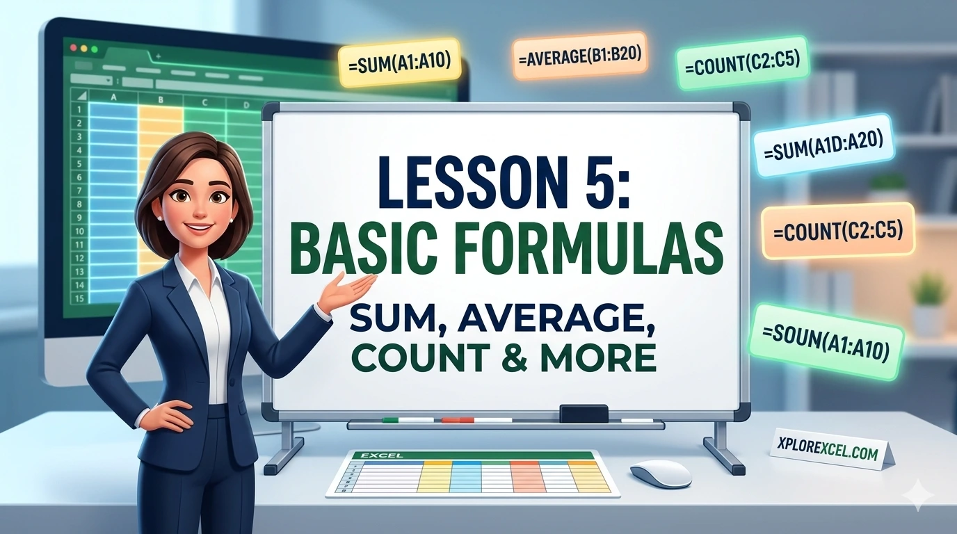 basic formulas in Excel — XplorExcel tutorial