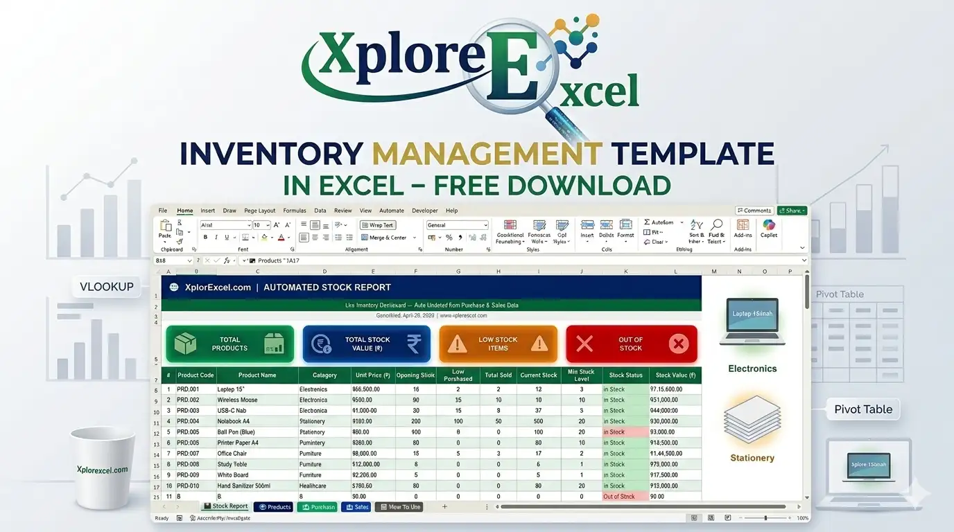 Inventory Management Template in Excel – Free Download
