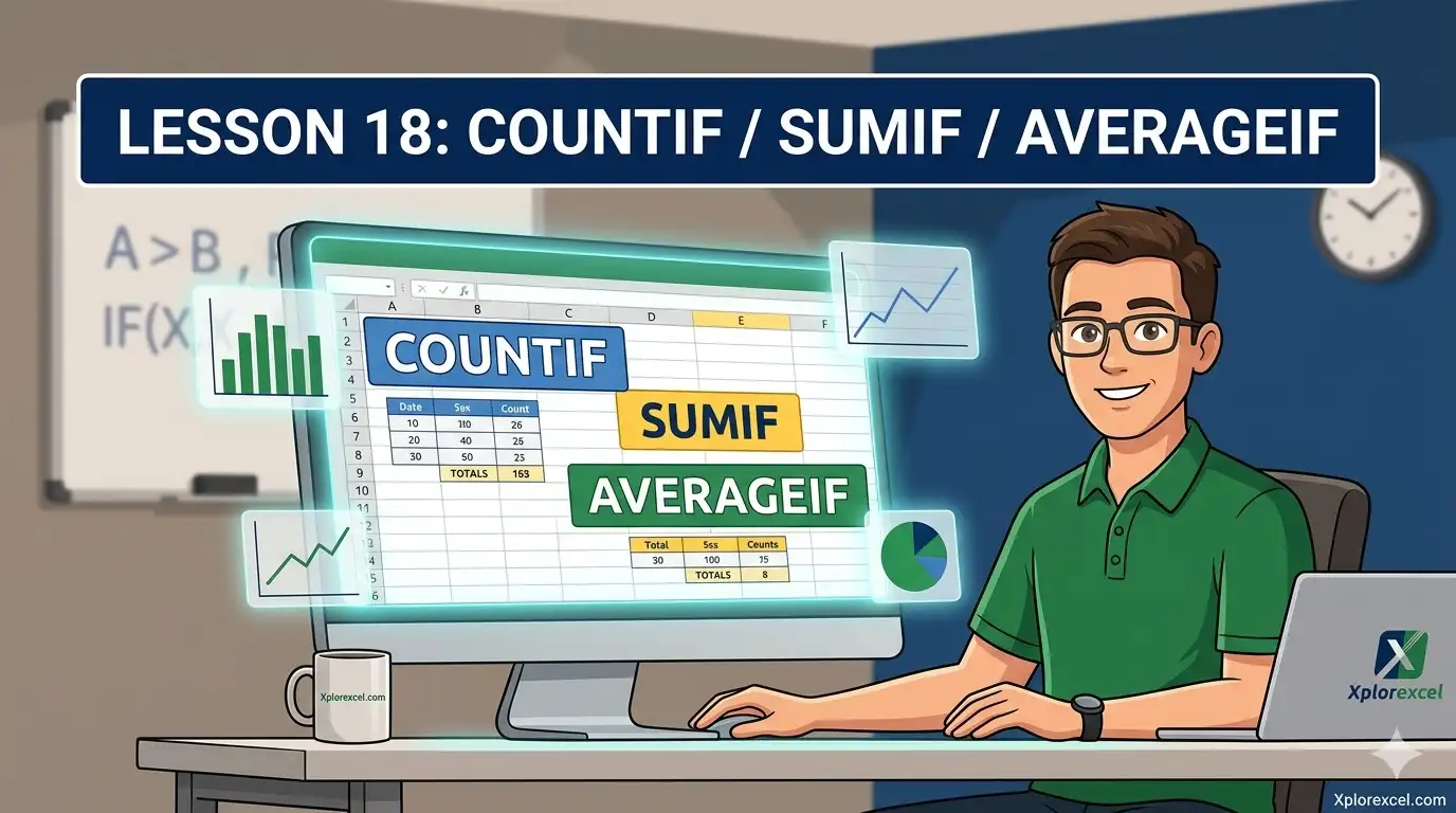 COUNTIF SUMIF AVERAGEIF in Excel — XplorExcel tutorial