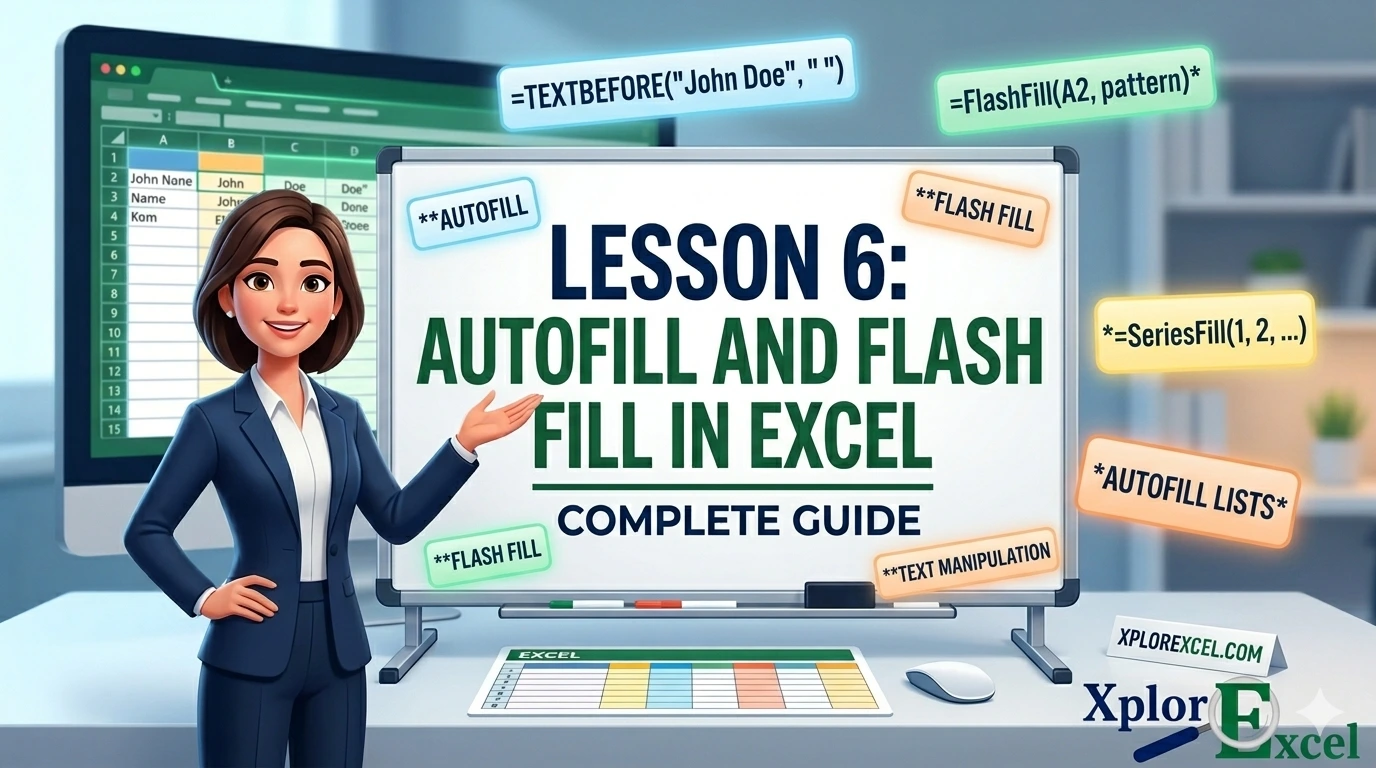 AutoFill and Flash Fill in Excel — XplorExcel tutorial