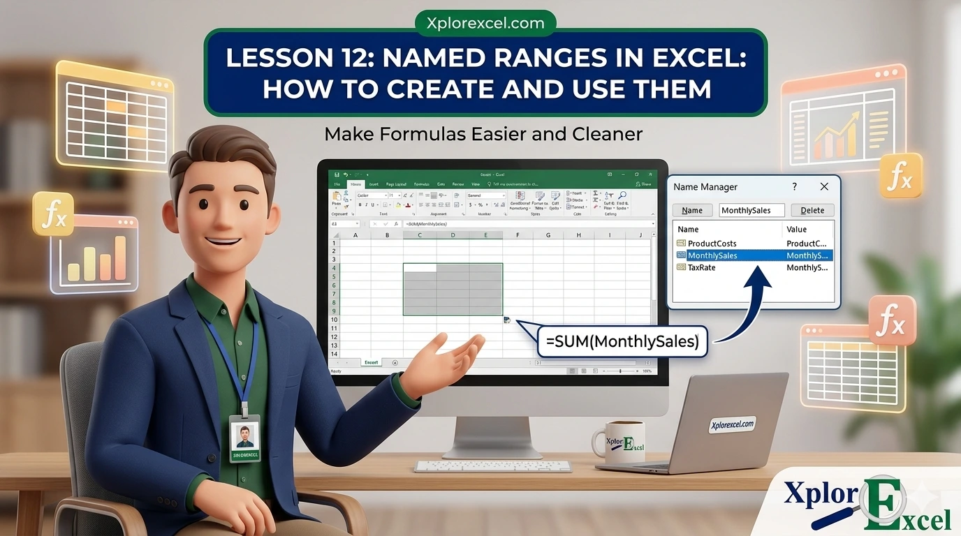 named ranges in Excel — XplorExcel tutorial