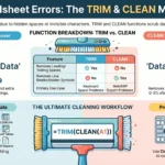 TRIM and CLEAN Functions in Excel – Fix Messy Data Easily