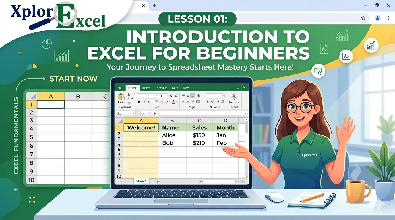 Introduction to Excel for beginners — complete guide by XplorExcel