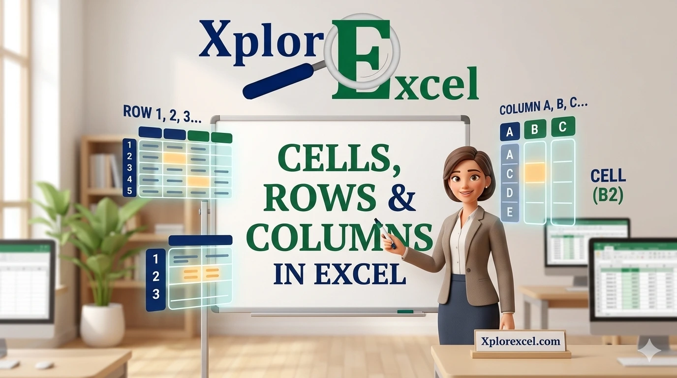 cells rows and columns in Excel — XplorExcel tutorial
