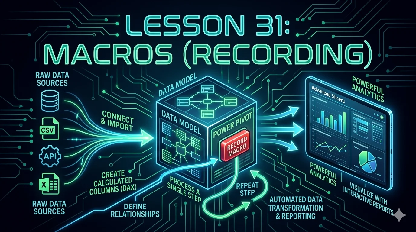 Lesson 31 : Macros Recording in Excel: Automate Repetitive Tasks | XplorExcel macros recording in Excel — XplorExcel tutorial