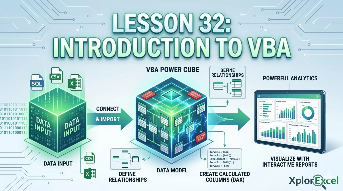 Lesson 32 Introduction to VBA in Excel: Beginner's Guide introduction to VBA in Excel — XplorExcel tutorial
