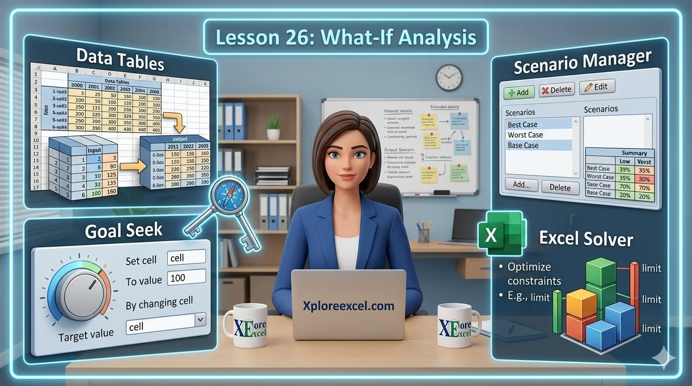 Lesson No. 26 - What-If Analysis in Excel what-if analysis in Excel — XplorExcel tutorial