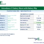 Attendance and salary sheet Excel template dashboard