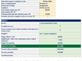 Gratuity Calculator 2026 in Excel (Free) – As Per New Labour Codes gratuity calculator excel 2026