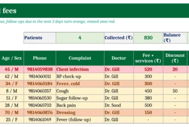 opd register format excel